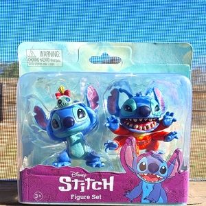 Disney Stitch And Scrump And Alien Stitch 3" Figures
